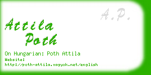 attila poth business card